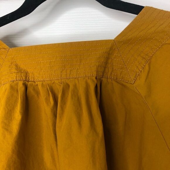 Madewell yellow long wide sleeve smock style tunic top, size medium. - Picture 13 of 13